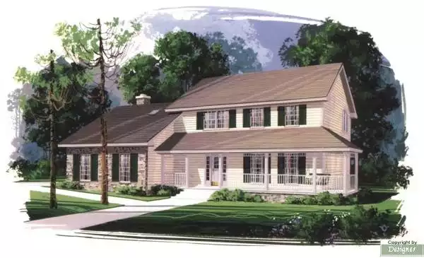 image of 2 story cottage house plan 7604